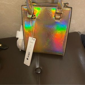Gold metallic bag from aqua the original price is $78